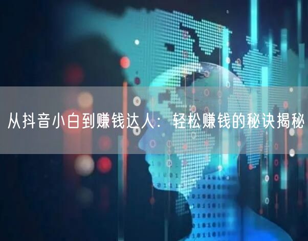 从抖音小白到赚钱达人:轻松赚钱的秘诀揭秘